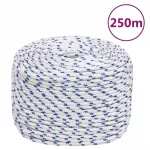 Valties virvė, baltos spalvos, 6mm, 250m, polipropilenas