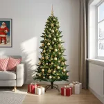 Dirbtinė kalėdinė eglutė su rutuliuku 210 cm 300 LED