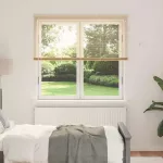 Venecijos žaliuzės &Scaron;viesiai ruda su ra&scaron;tu 150 x 140 cm 25 mm