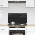 Virtuvės atbraila Juoda 70 x 40 cm grūdintas stiklas