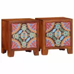 naktinė spintelė 2 vnt 40x30x45 cm akacijos masyvo