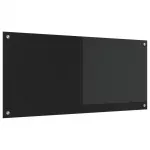 Virtuvės atbraila Juoda 110 x 50 cm grūdintas stiklas