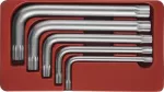 Daugiabriaunių (SPLINE) raktų rinkinys 5 vnt., CR-V, chromuotas (H15M105S, JONNESWAY)