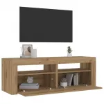 Spintelės prie lovos 2 vnt su &scaron;viesos diodais Artisan Oak