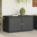 Sodo spintelė daiktams, juoda, 110x55x60,5cm, poliratanas