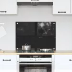 Virtuvės atbraila Juoda 70 x 50 cm grūdintas stiklas