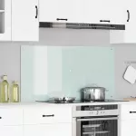 Virtuvės atbraila Balta 120 x 60 cm grūdintas stiklas