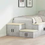Oppbevaringsskap 2 pcs Betono pilka 118 x 41 x 40 cm