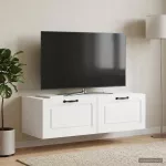 Sieninė TV spintelė Balta 98 x 41 x 30 cm Apdirbta mediena