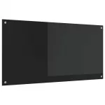 Virtuvės atbraila Juoda 120 x 60 cm grūdintas stiklas