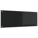 Virtuvės atbraila Juoda 110 x 40 cm grūdintas stiklas