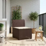 1-Vietis Sodo Sofas su Pagalvėle, Atrodo kaip Ratano PP Ruda