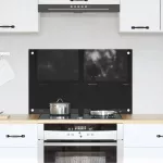 Virtuvės atbraila Juoda 80 x 50 cm grūdintas stiklas
