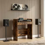 DJ stalas Dūminio ąžuolo 102 x 45 x 102 cm Apdirbta mediena