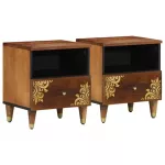 &Scaron;alia lovos spintelė 2 pcs Medus ruda 40 x 33 x 46 cm