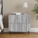 &Scaron;alia lovos spintelė Pilka sonoma ąžuolo 62 x 34,5 x 49,5 cm
