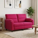 Sofa Vyno raudona 174 x 85 x 93 cm Aksomas