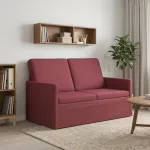 Dviejų vietų sofa Vyno raudona 130 x 81 x 82 cm Audinys