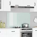 Virtuvės atbraila Balta 110 x 60 cm grūdintas stiklas