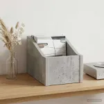 LP įra&scaron;ų dėžutė Betono pilka 18 x 32 x 18 cm Apdirbta mediena