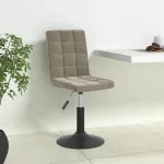 Pasukamos valgomojo kėdės, 6vnt., &scaron;viesiai pilkos, aksomas