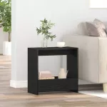 &Scaron;oninis stalas Juodas ąžuolas 50 x 26 x 50 cm Apdirbta mediena