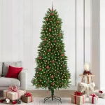 Kalėdų eglutė su 300 LED s stovu Žalia 240 cm PE