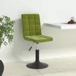 Pasukamos valgomojo kėdės, 6vnt., &scaron;viesiai žalios, aksomas