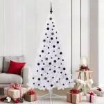 Dirbtinė Kalėdų eglutė su 300 LED Balta 210 cm PVC ir Plienas