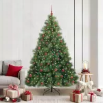 Dirbtinė Kalėdų eglutė su 300 LED Žalia 210 cm PE ir PVC