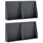Sienelė 4 vnt. 40 x 12 x 30 cm Plienas Antracito