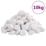Poliruoti akmenukai, baltos spalvos, 10kg, 2&ndash;5cm
