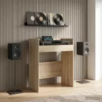 DJ stalas Sonoma ąžuolas 82 x 45 x 102 cm Apdirbta mediena