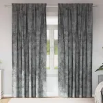 Aksominio tipo užuolaidos 2 pcs Pilka 245 x 140 cm Aksomas