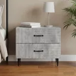 &Scaron;alia lovos spintelė Betono pilka 62 x 34,5 x 47,5 cm