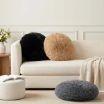 Pagalvėlės užvalkalas 6 pcs HEERLEN Juoda &Oslash; 50 cm PV pūkinis