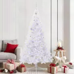 Dirbtinė Kalėdų eglutė su 300 LED Balta 210 cm PVC ir Plienas