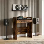 DJ stalas Dūminio ąžuolo 82 x 45 x 102 cm Apdirbta mediena