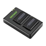 2 vnt. Sony pakeitimo baterijos ir universalus NEEWER NP-FW50 įkroviklis