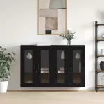 Sieniniai spintelės 2 pcs juoda ąžuolo 69,5 x 34 x 90 cm