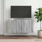 Sieninė TV spintelė Pilka sonoma ąžuolo 59,5 x 31 x 30 cm
