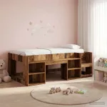 Vaiki&scaron;ka lova su saugykla Sendintos medienos 90 x 190 cm