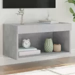 TV spintelė su LED lemputėmis, betono pilka, 60x30x30cm