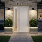 Sodo vazonas su LED 2 vnt. Sidabrinė 40 x 60 x 40 cm