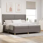 Kiemas lova su LED juostelėmis Tortora 200 x 200 cm audinys