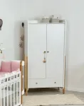 Dviejų durų spinta Ingvart Nika balta/natūrali
