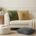 Pagalvėlės užvalkalas 6 pcs HEERLEN Žalia 55 x 55 cm PV pūkinis
