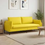 3-Vietis Sofa &Scaron;viesi geltona 222 x 81 x 89 cm Audinys
