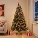 Dirbtinė kalėdinė eglutė su rutuliuku 210 cm 300 LED