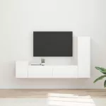 TV spintelių komplektas 4 pcs Auk&scaron;tai blizganti balta